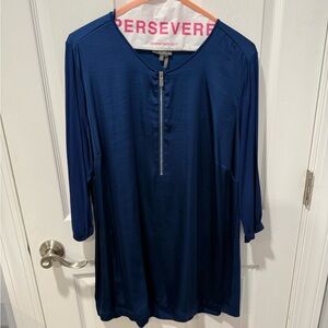 Vince Camuto Navy Blue Tunic Top